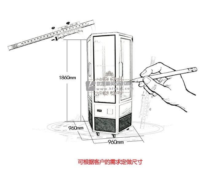 六面冷藏旋轉柜（精品）