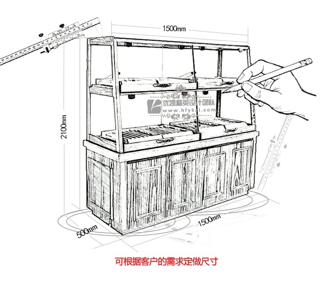MB-16A3木質(zhì)單邊面包柜